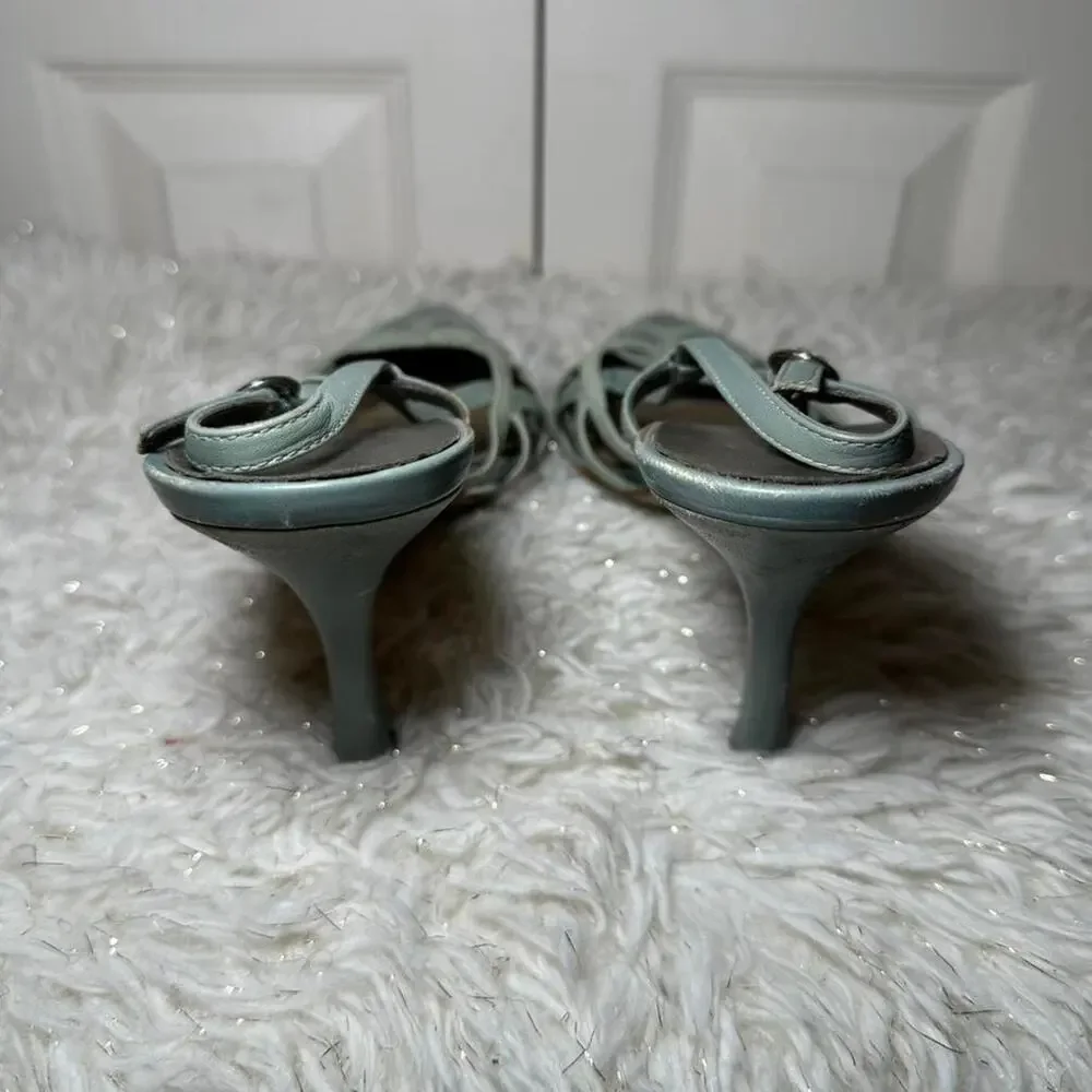 Anne Klein sage strappy pointed toe heels y2k slingback pumps